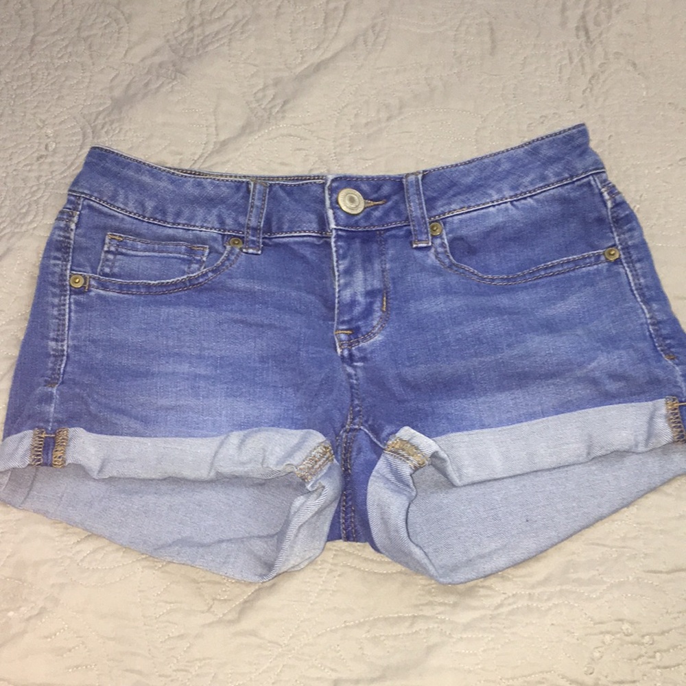 blue jean shorts